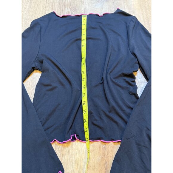 Hello Kitty‎ & Friends X Forever 21 Black Long Sleeve Top Size L - Picture 5 of 7